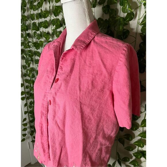 Sag Harbor Pink Embroidered Shirt - Picture 4 of 6